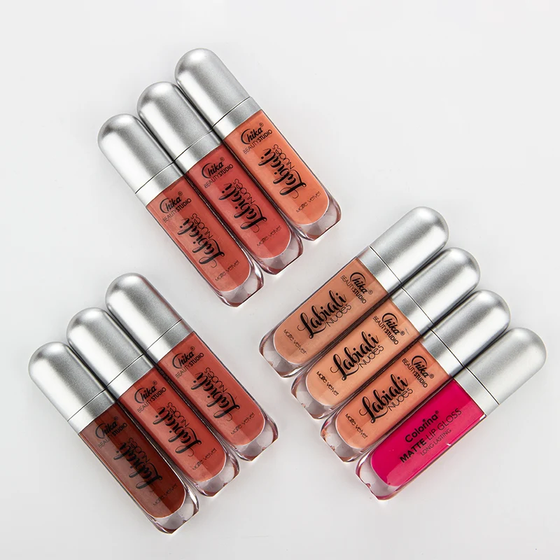 OEM частная марка, высокое качество, халяльная веганская жидкая помада, Поставщик Косметики для макияжа, водостойкий лучший натуральный матовый нюдовый блеск для губ