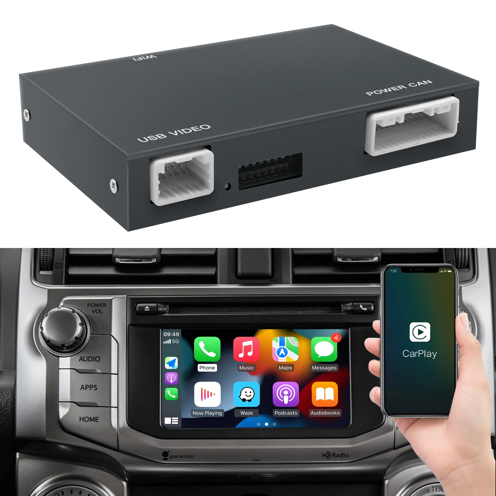 CARABC Carplay interface For TOYOTA Universal Model Touch2 Entune2.0 System Wireless Android Auto Camry CHR car player