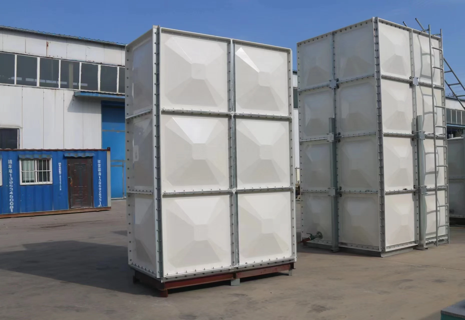 Inexpensive Rectangular customized GRP FRP composite material water storage tanks