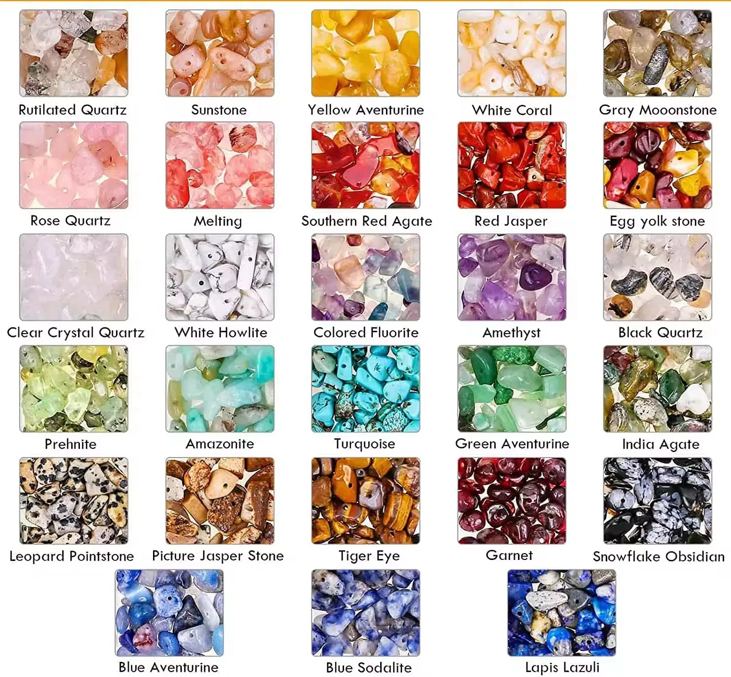 Customized Nature Stone Chips Bead  Irregular Crushed Stone Handmade Jewelry Making Kit Accessory Jewelry Supply