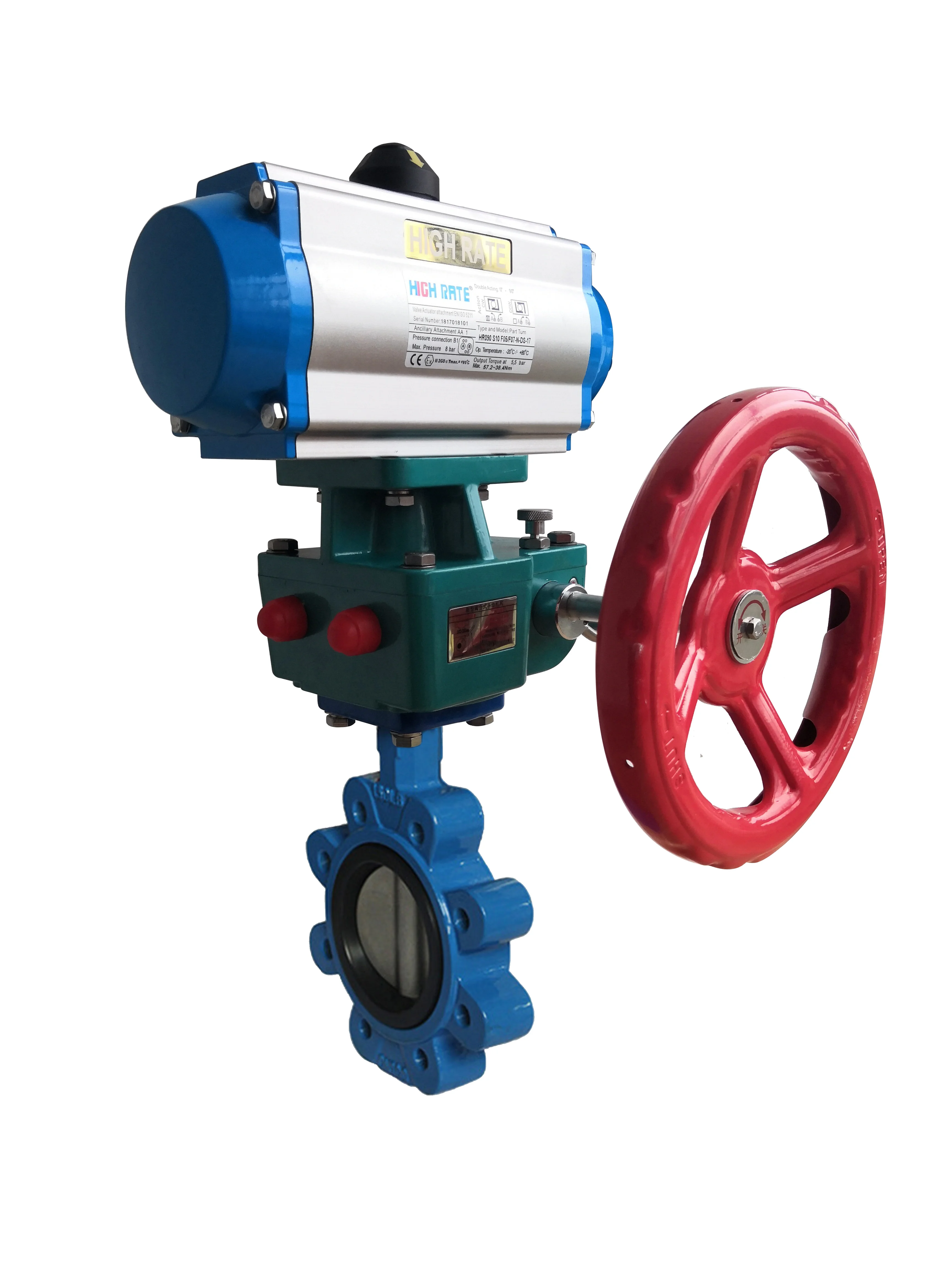 Пневматический клапан-бабочка CF8 CF8M CF3M WCB производство Китай