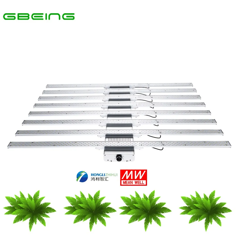 dropshipping supplier Gbeing high eff 2.5umol/j  greenhouse led light bar veg & bloom uv ir dimmable led grow lighting