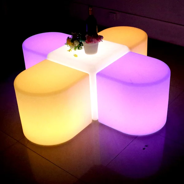 Современная Мода Красочный RGB светодиодный кальян гостиная мебель журнальный