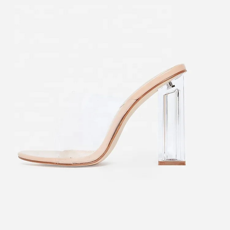 Chengdu  manufacturer Luxury crystal PVC ladies mule shoes