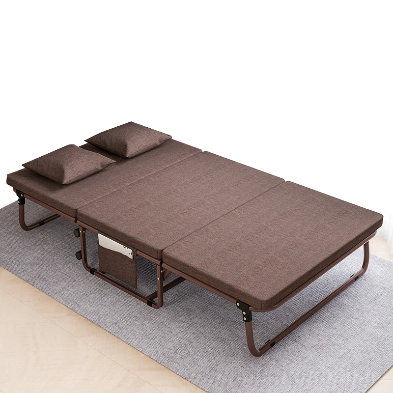 
Plastic Cot Bedroom Adult Office Space Saving Double Metal Folding Bed made in China 