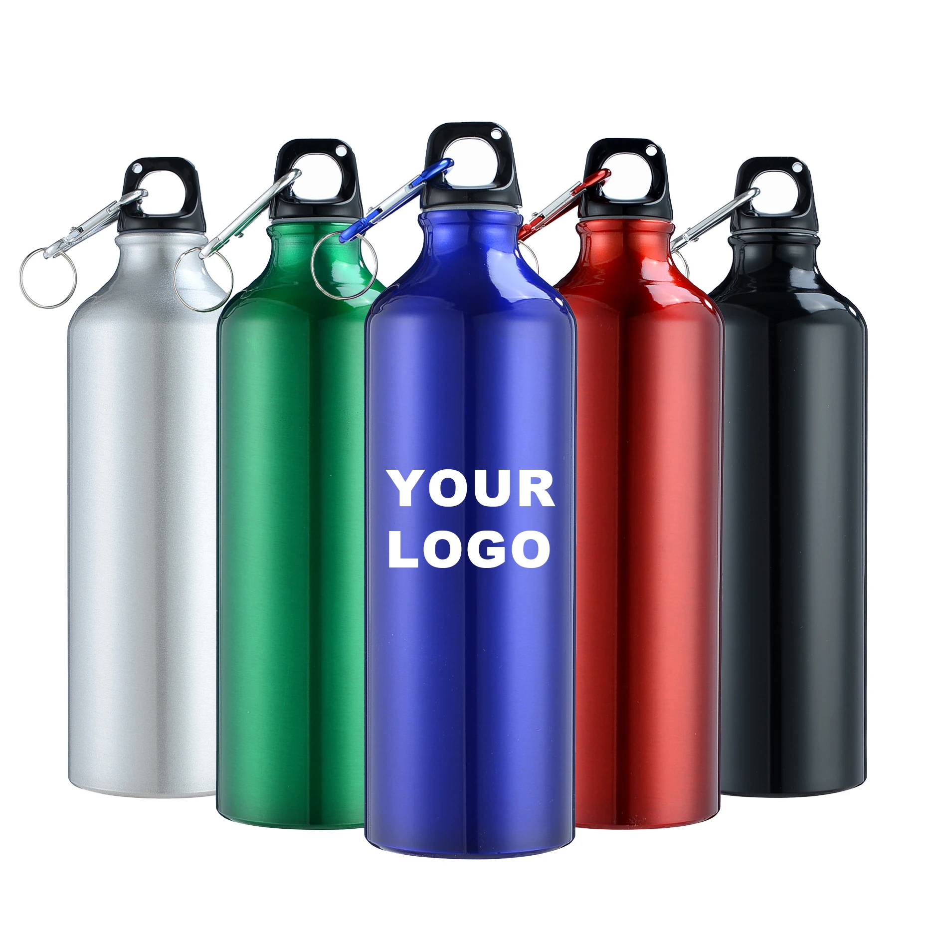 Customized logo and box 350ML 500ML Leak-proof Durable Sports Water Bottle with Locking Buckle Aluminum Bicycle Sport Bottles