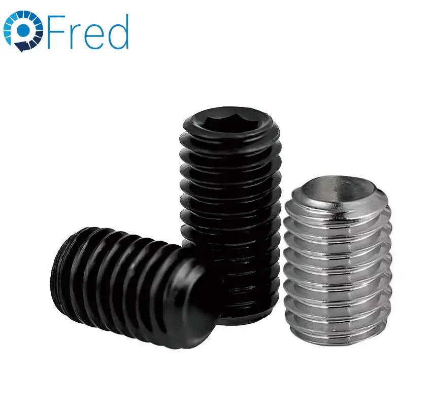M10 Allen Head Socket Hex Set Screw Bolts Black Oxide/SS304 Flat End Hexagon Socket Set Screw for furniture DIN913