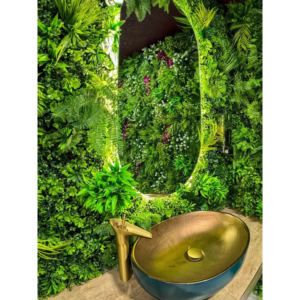 1x1m Wall Panel Outdoor Wall Hanging Vertical Boxwood Hedge Grass Artificial Anti-UV Green Plant Wall Panels