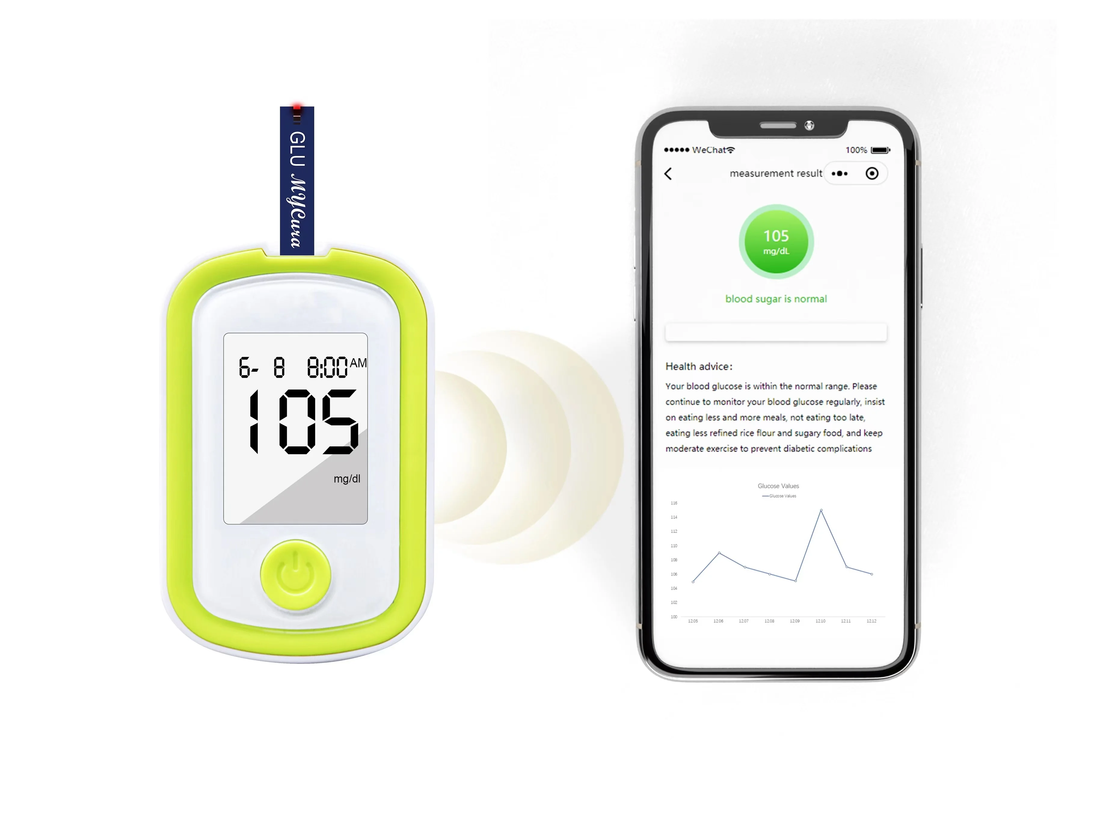 High Quality Glucometer Non Invasive Bluetooth 5s Quick Check Blood Sugar Meters