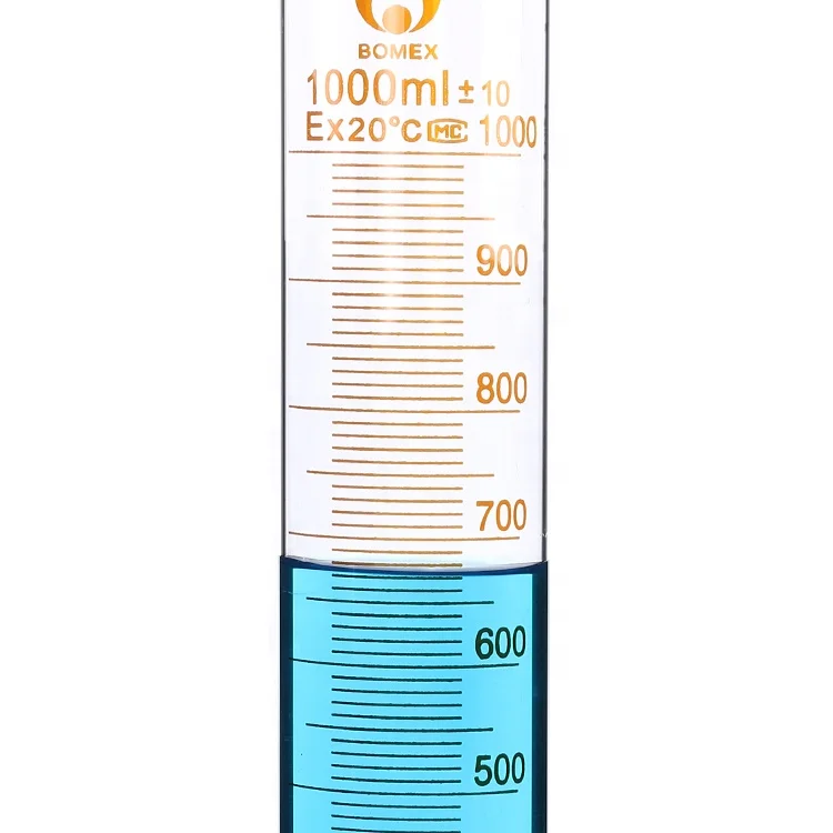 5ml to 2000ml Laboratory Hexagon Glass Base Borosilicate Glass Measuring Cylinder with Spout