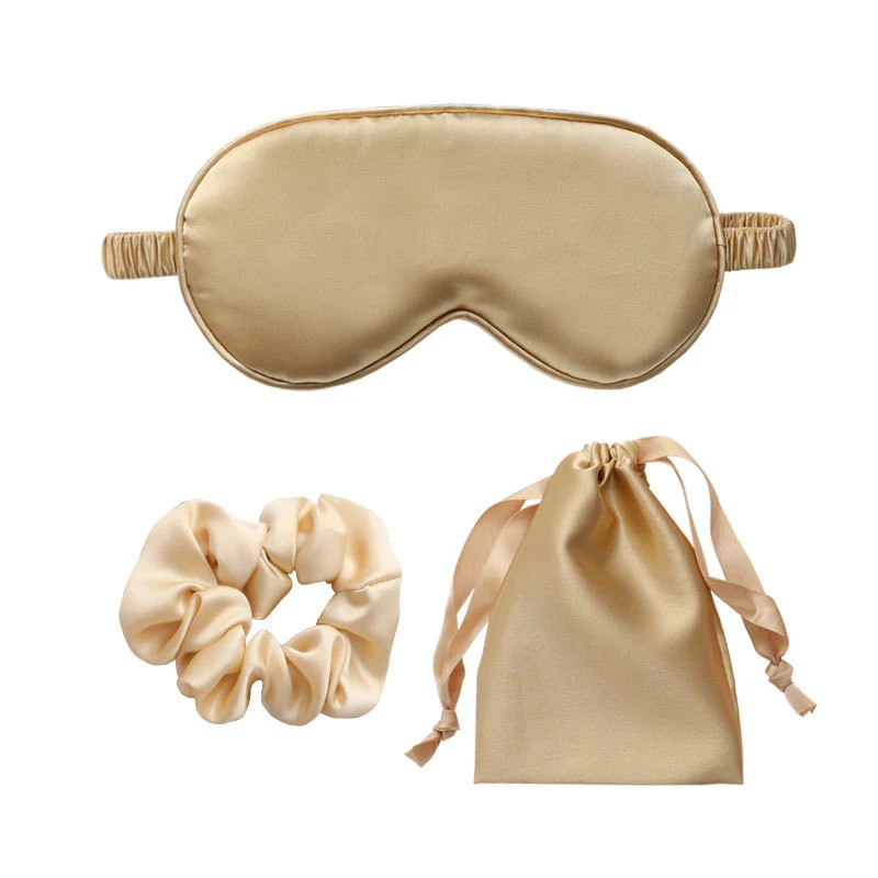 Fashion OEM Private Label In Stock Silk SatinTravel Sleep Eye mask