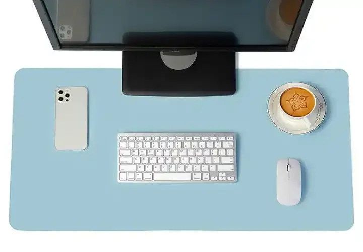 Wholesale Custom Logo Printed Keyboard Pad PU Leather Pad Protector Desk Mat Gaming Mouse Pad