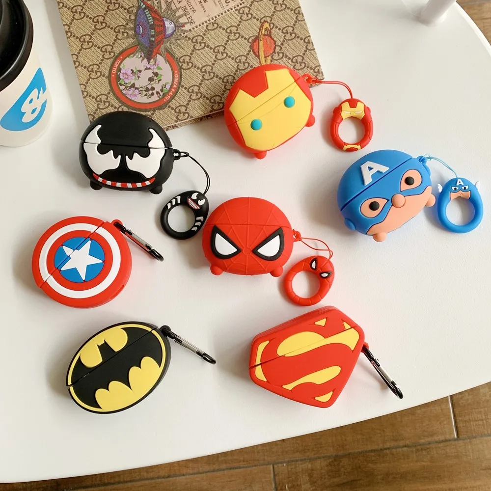 Hot Selling Super Hero Series Marvel Cover 3D Cartoon Silicone Case for Airpods Pro Earphone Protective Case