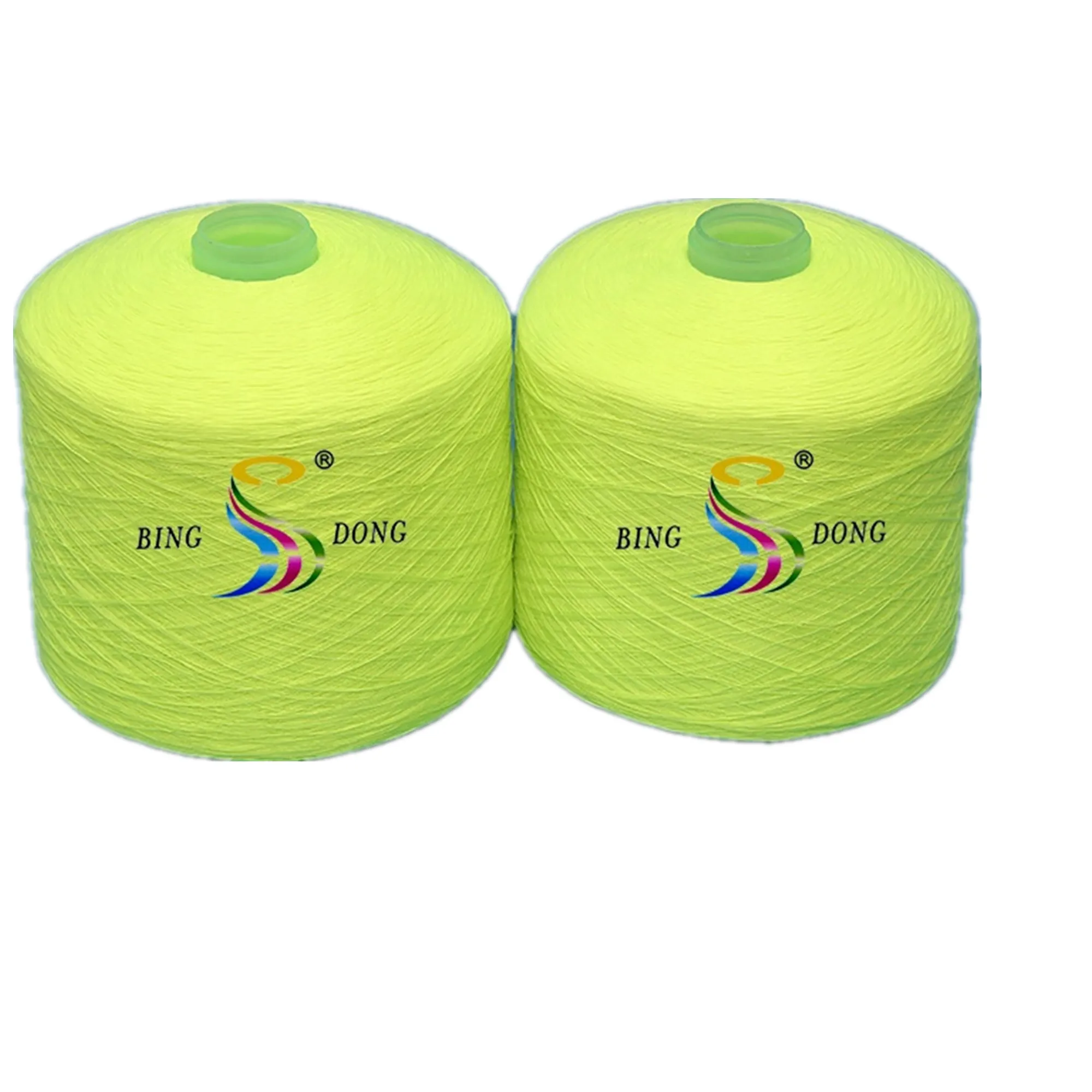 Polyester Yarn Spun Sewing Wholesale 100% Virgin Spun Polyester Customized Plastic Cone or Paper Cone Raw Pattern Polyester Yarn