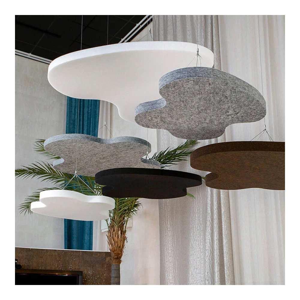 Custom Design Decorative Hanging Acoustic Panels Soundproof Cloud Shaped Suspended Ceiling Acoustic Panels