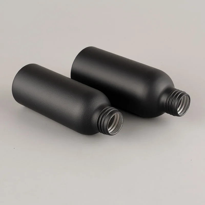 50ml 100ml matt black aluminum bottle cosmetic aluminum perfume bottle aluminum cosmetic bottle with mist sprayer