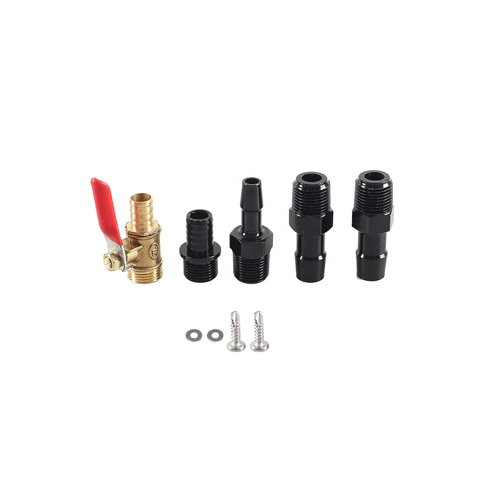 Universal Car Aluminum 2 Ports Long Baffle Oil Separator Catch Can with Breathable Filter