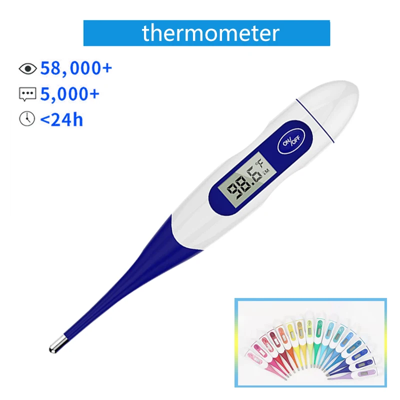 Oral Underarm Armpit Rectal Test Baby Child Kid Adult Fever Flexible Probe Clinical Basal Digital Thermometer