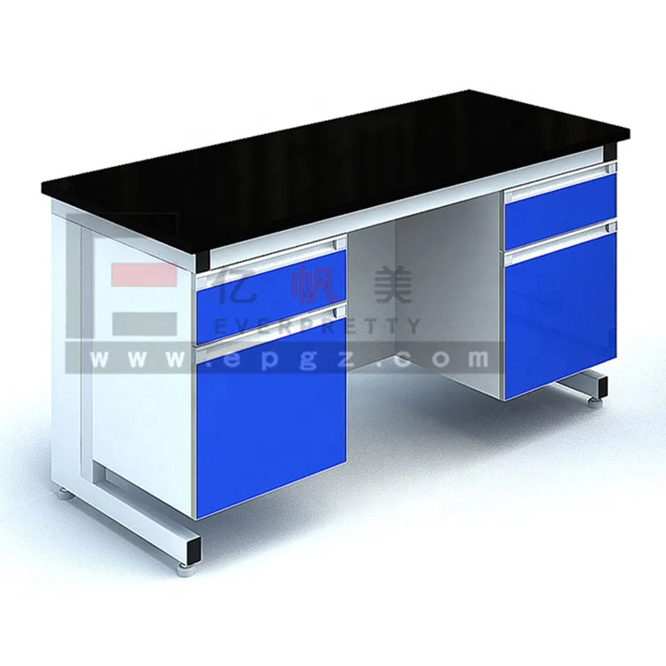 New Style Strong School Biology Lab Furniture Wooden Lab Table with Cabinet
