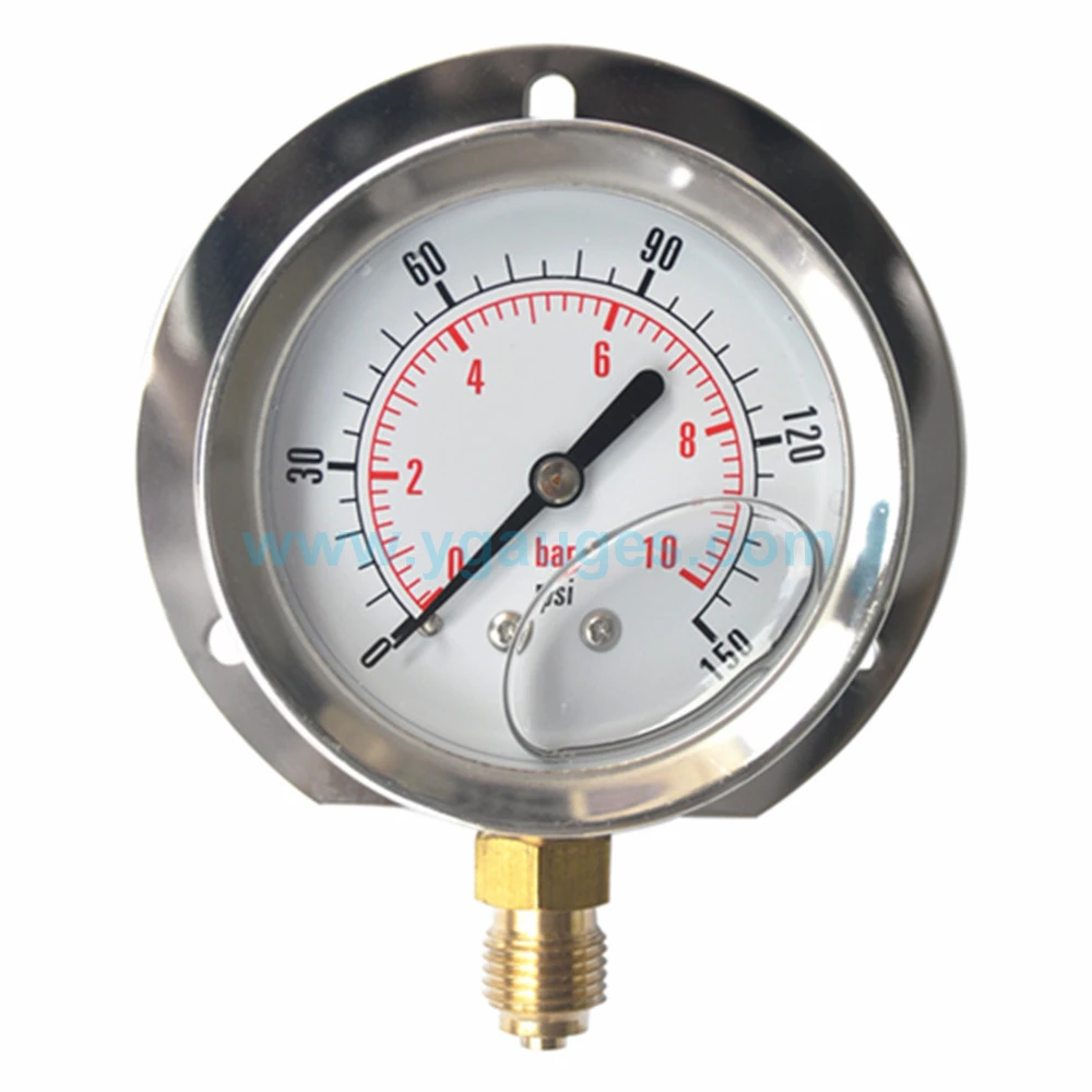 Hot Sale Liquid Filled Water Pump Pressure Gauge
