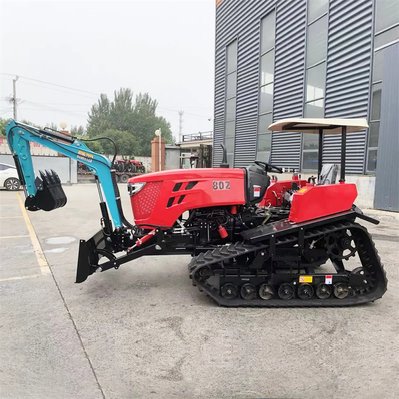 Agricultural Farm Rotary Machine 60hp 80hp Cultivators Garden Crawl Mini Tractor