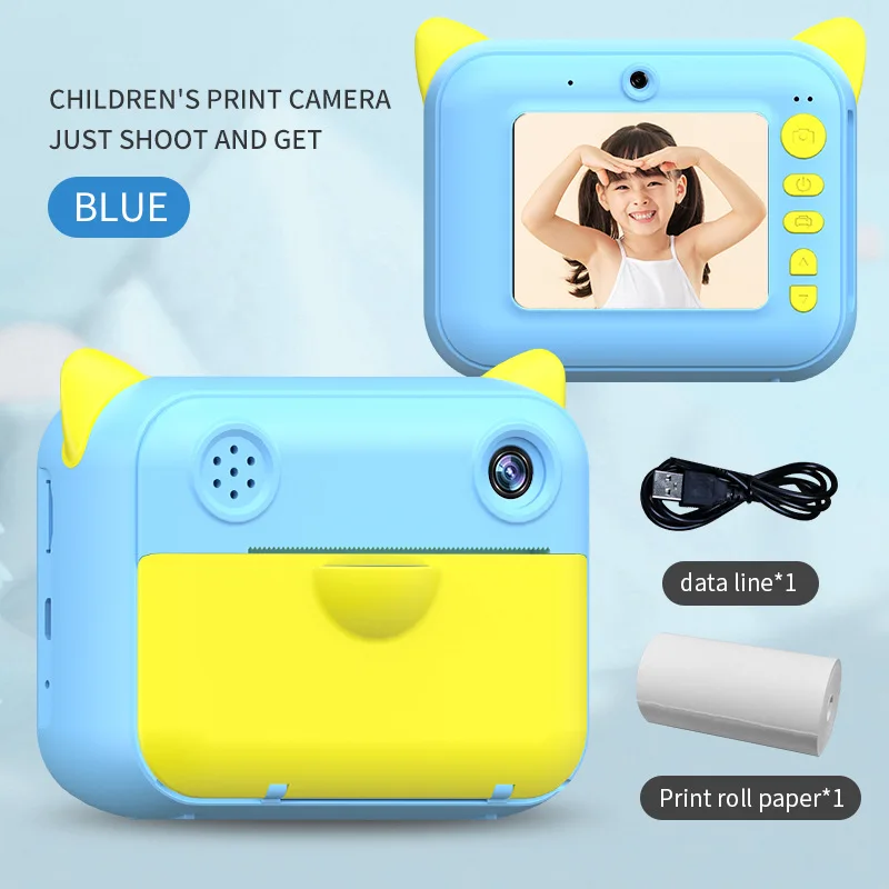 Factory Selling Children Instant Print Camera 1080p HD Small Mini Camera With Thermal Photo Paper Toys Digital Camera Gifts toys