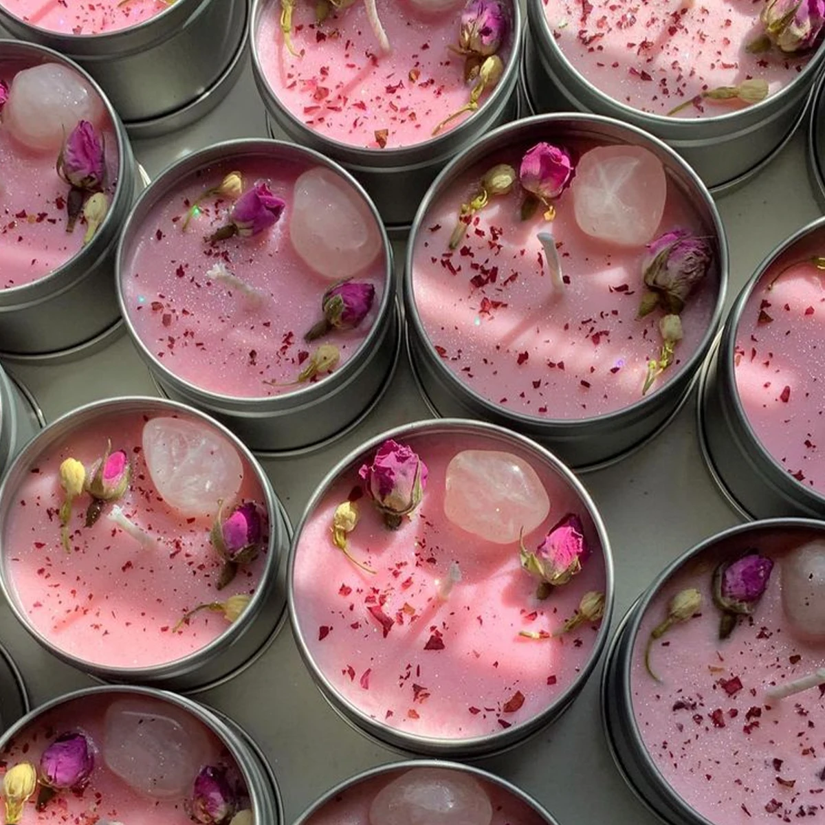 Wholesale factory high quality aromatherapy scented soy wax gemstone crystal candles