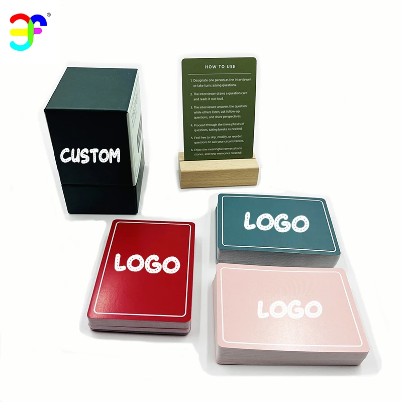 Заводская печать индивидуальная карта вопросов игра производитель корпорация вопрос Коммуникационная с губой и базовой коробкой