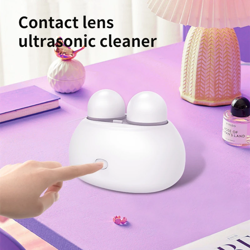 2022 hot ultrasonic contact lens cleaner cute rabbit contact lenses cleaning machine muti color  contact lenses cleaner