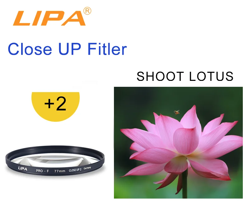  LIPA Close-up Lens Filter + 1 2 4 10 filter