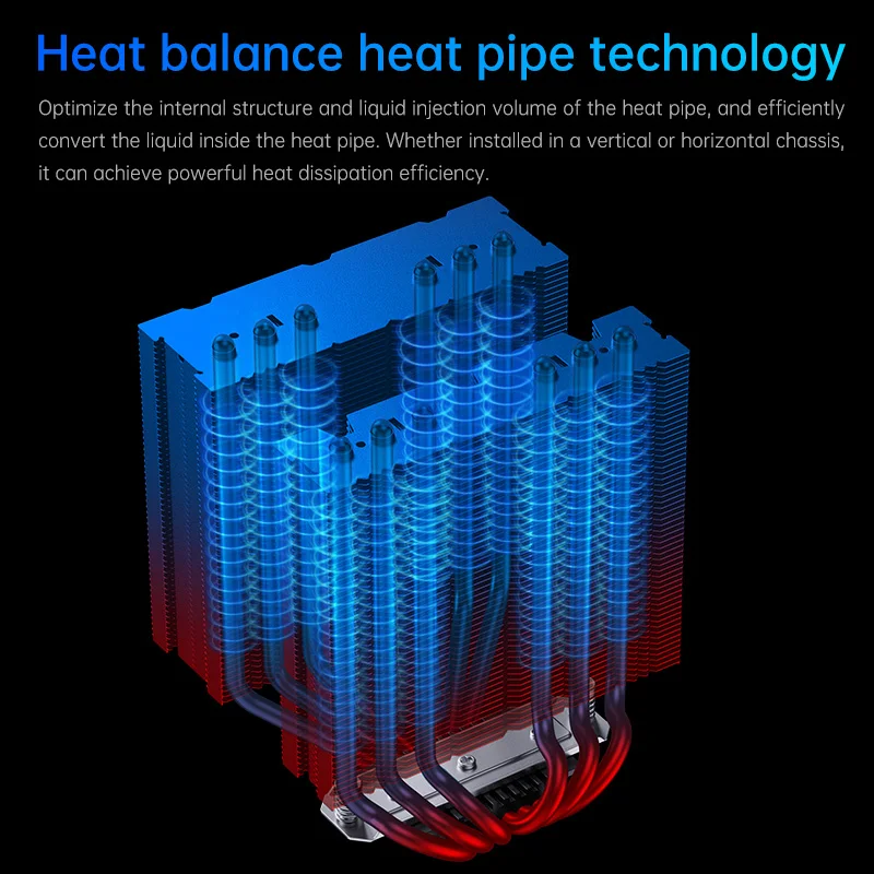 SNOWMAN 2023 NEW Design High Performance CPU Cooler 6 Pipes Universal  LGA 2011 1366 1200 1700 115X AM5 AM4 CPU Cooling Fan
