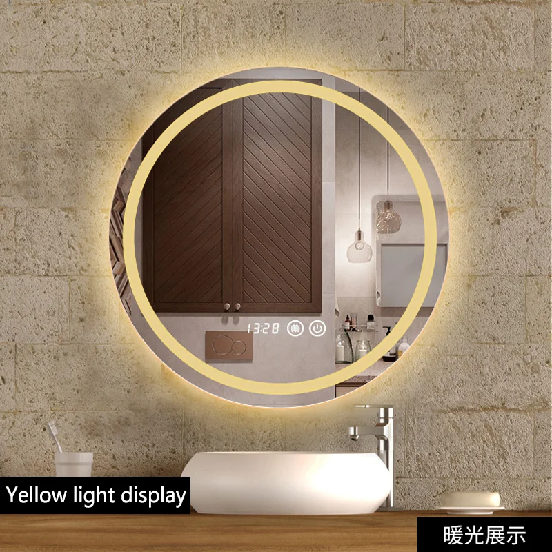 Modern Home Frameless Espejo Circular Led Smart Mirror