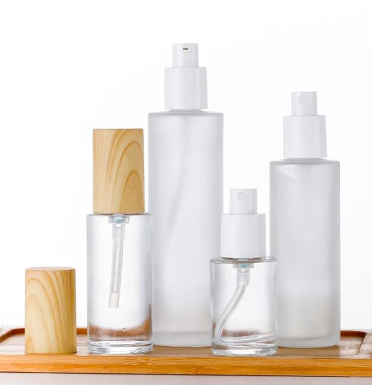 Frosted Glass Roll On Bottles Essential Oil Spray Bottles With Eye Dropper And Bamboo Lids Perfume Sample Bottles