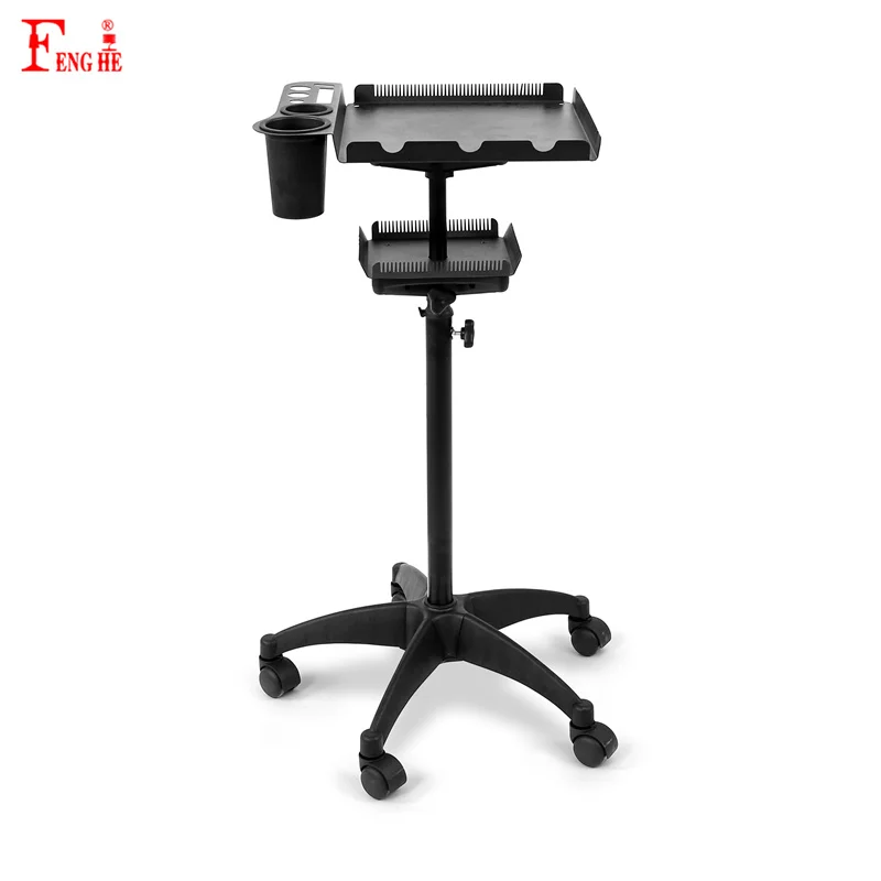 portable salon metallic hair extension trolley extension holder height adjustable braiding hair rack on wheels