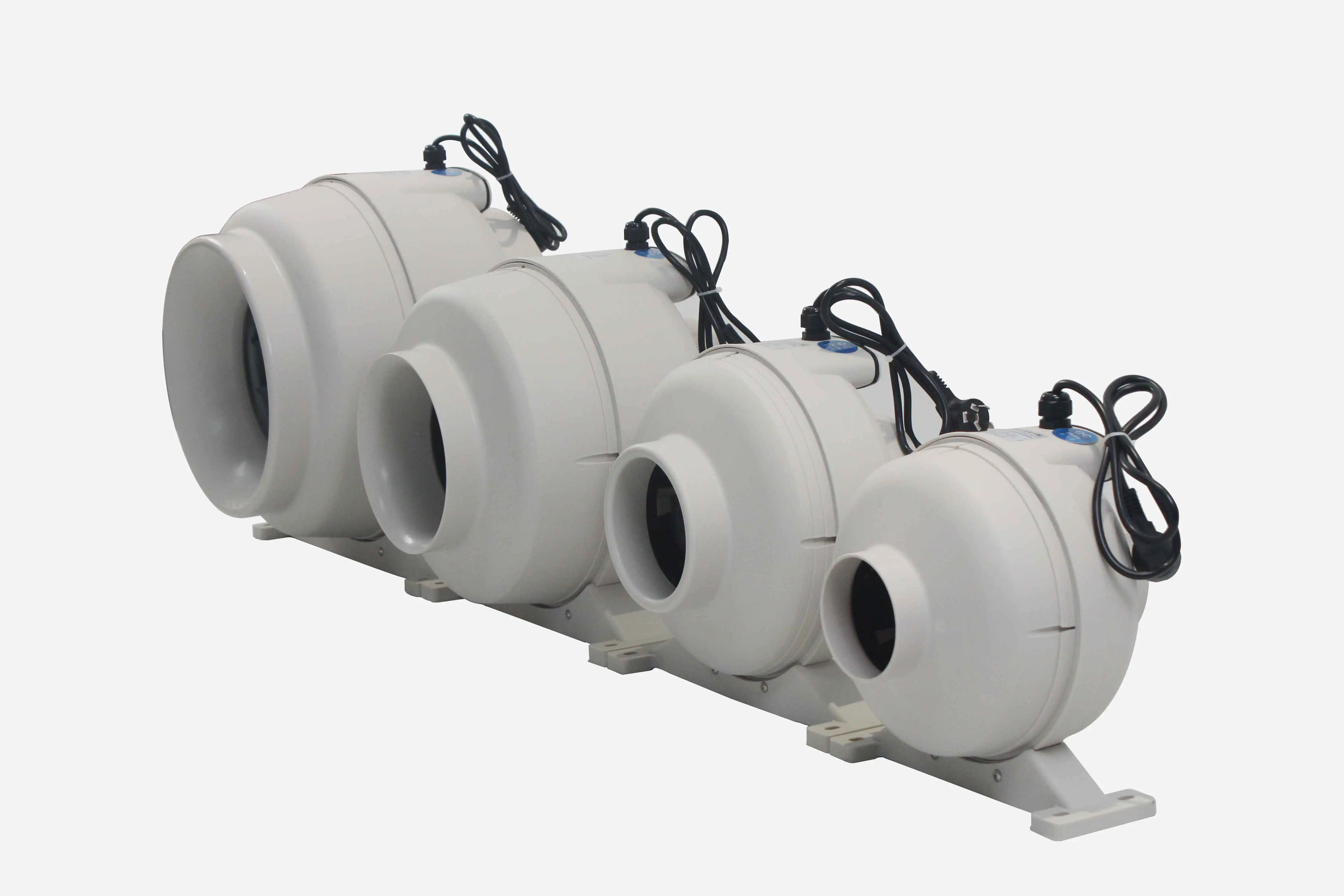 New model 200mm  reversible in line  duct fan with plastic material used in hydroponics