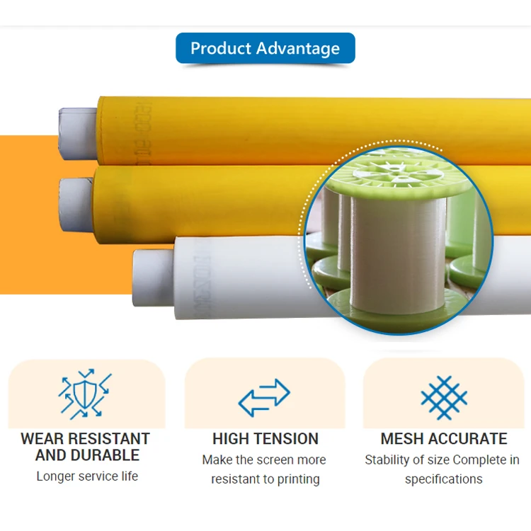 High corrosion resistance low elongation polyester printing screen  mesh screen mesh