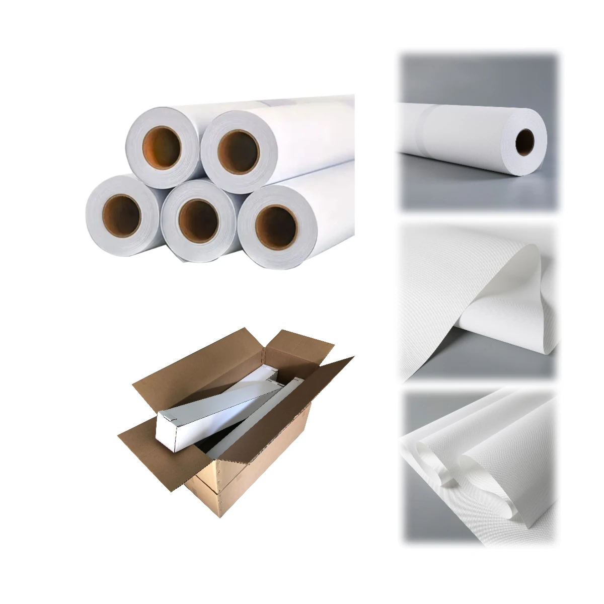 Blank Printing Fabric Large Format Size 3.2m Wide Primed Matte Inkjet Roll Polyester Canvas Roll for Art Pigment Dye Printing