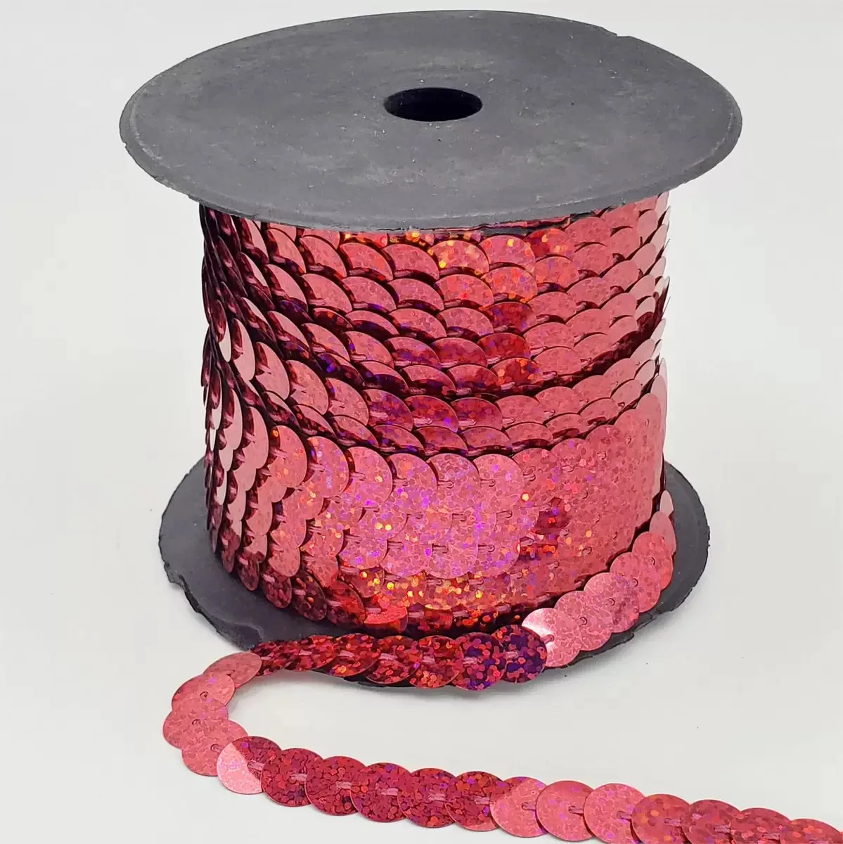 Factory Wholesale 6mm 8mm 10mm Sequins On String Hologram Laser Silver Gold Sequin Rolls