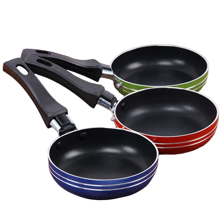 Kitchen Tool Safe Cooking Pan Coating 7 Layers Bottom Soft Handle  12cm Mini Non Stick Frying Pan