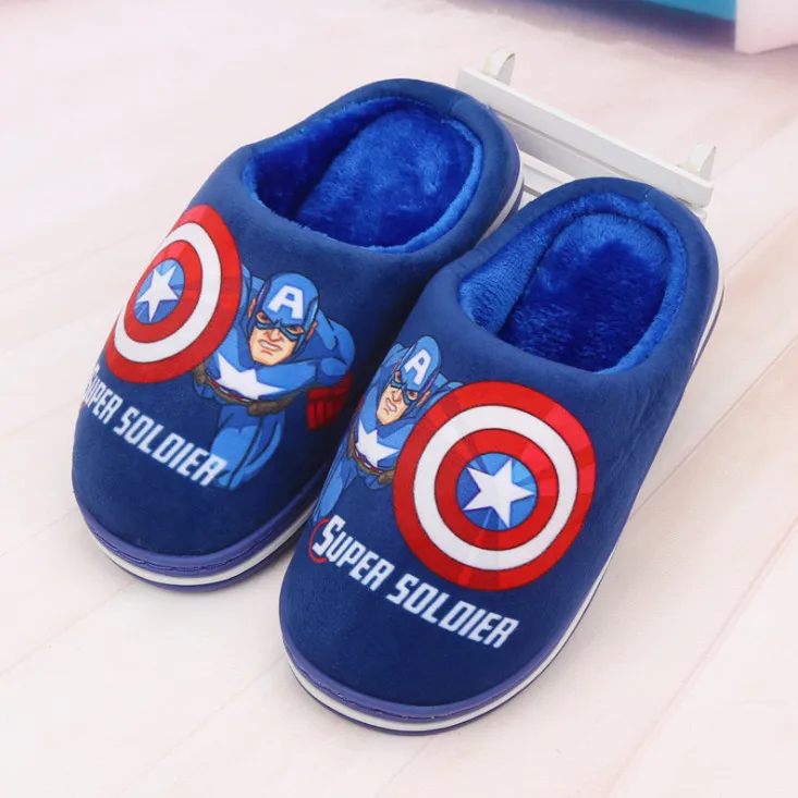 kids winter slippers for children cute cartoon non-slip thick bottom shoes