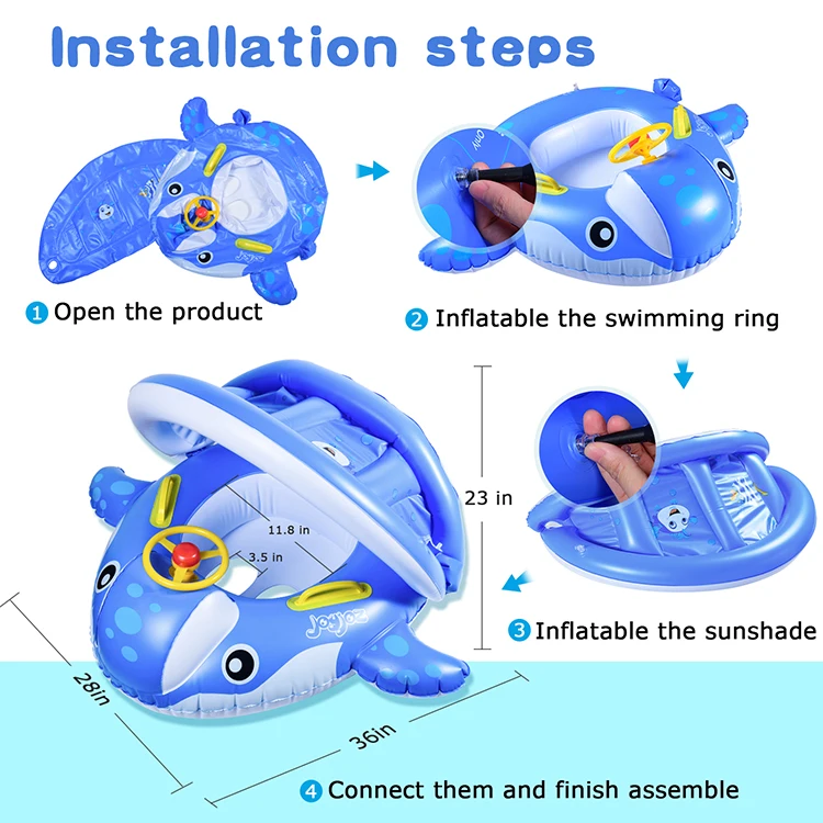 
2021 Newest Inflatable Swimming Ring baby pool inflatable swimming 
