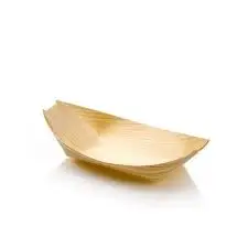 Biodegradable Disposable Wooden Plates Snacks Tray Set for Restaurants