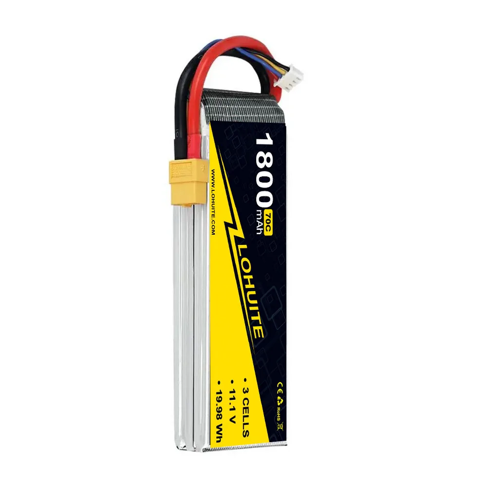 3s 1800mAh 11,1 V 70C LiPo аккумулятор XT60 для радиоуправляемого вертолета самолета квадрокоптера автомобиля самолета 11,1 V