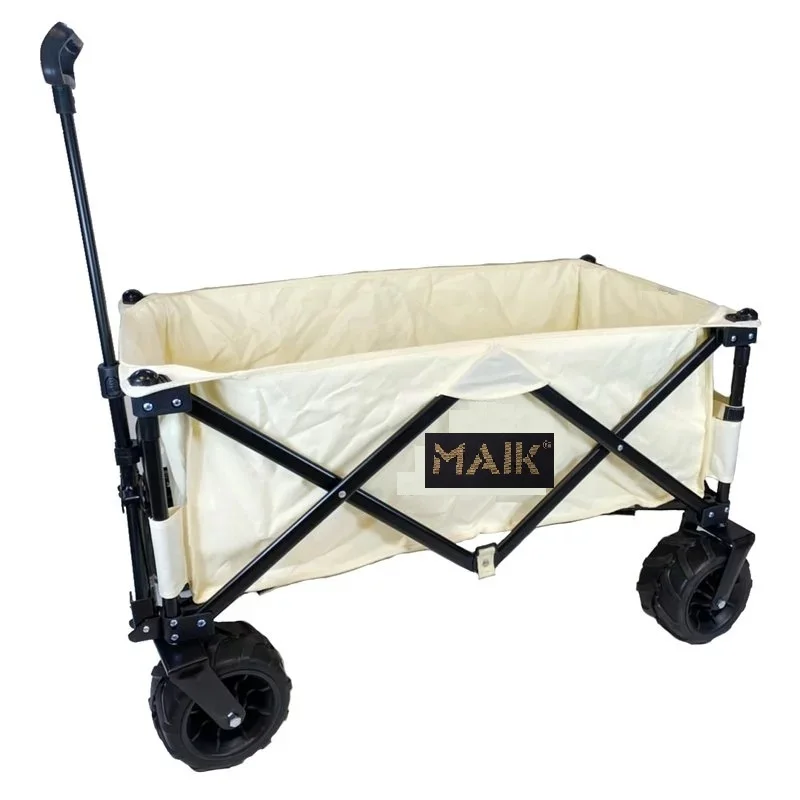 4 Wheels Folding Fhopping Cart with Bag Folding Storage Cart Golf Heavy Duty Cart