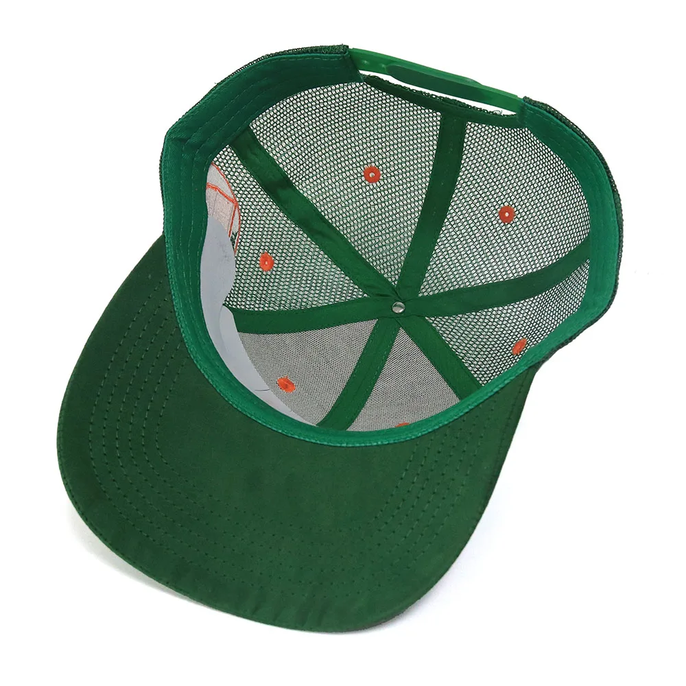 2022 New Arrival High Quality Customized 6 Panel Trucker Hat Army Green Suede Back Mesh With Logo Embroidery Casual Caps
