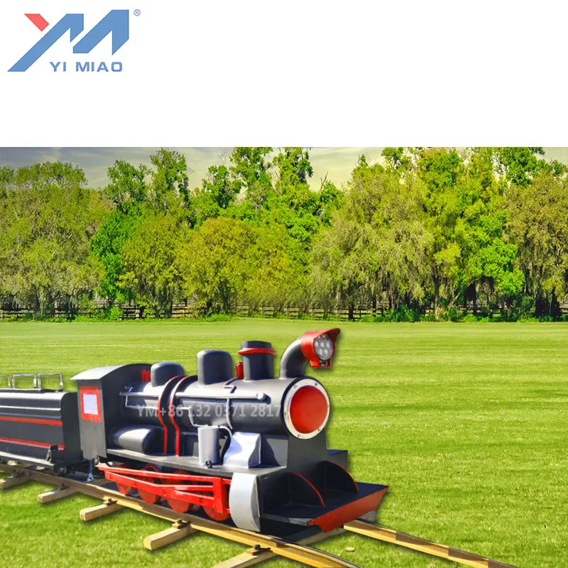 Factory Direct Sale  large railway ride in an amusement park amusement track train