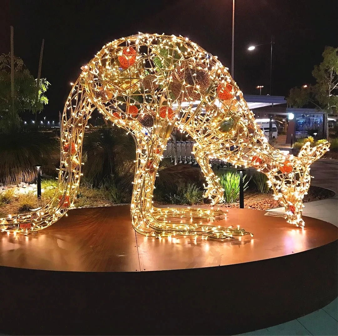 led lighted kangaroo decoration