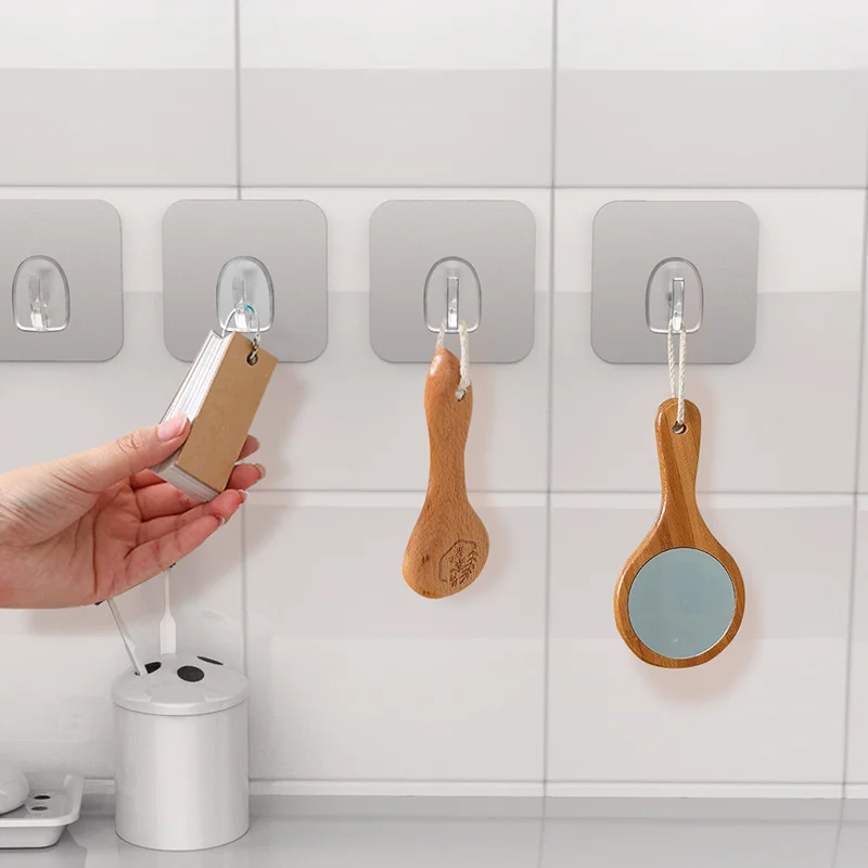 Durable PVC Display Hat Hook Plastic Wall-Mounted Clothes Hanger Door & Rails for Bathroom Coat for Sundries