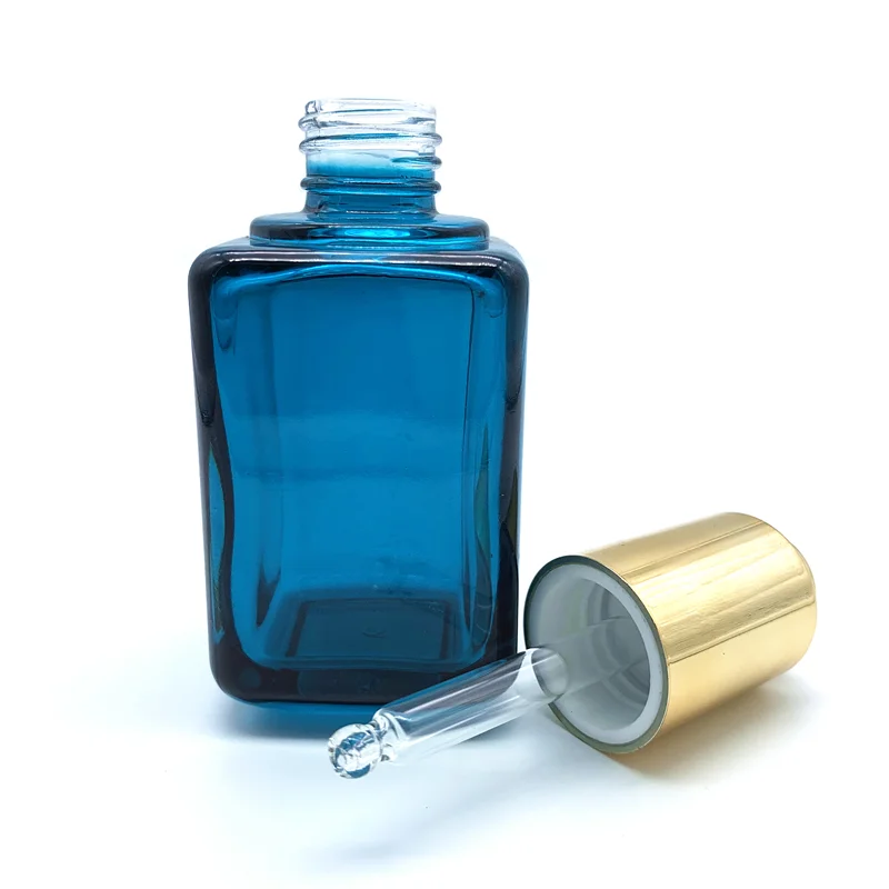 10ml electroplating golden glass empty essential oil bottle white dropper wholesale factory direct supply