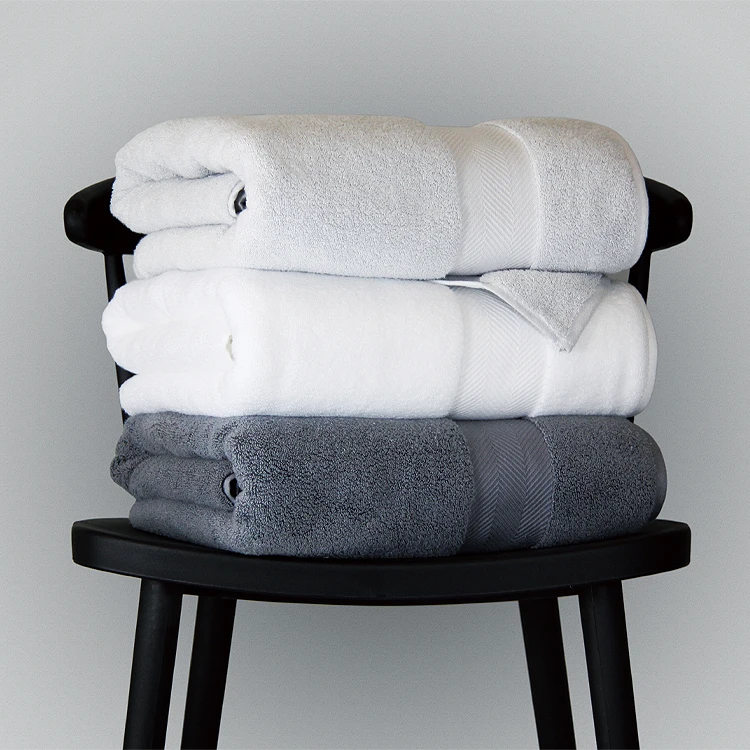 Towels high quality bamboo and cotton serviette de bain toallas with customized size